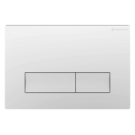 Клавиша смыва для инсталляции Terminus Classic кнопка прямоугольник цвет белый Великий Новгород - фото 1