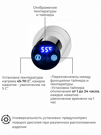 Рондо П2 350х760 электро Полотенцесушитель TERMINUS Нержавеющая сталь Великий Новгород - фото 5