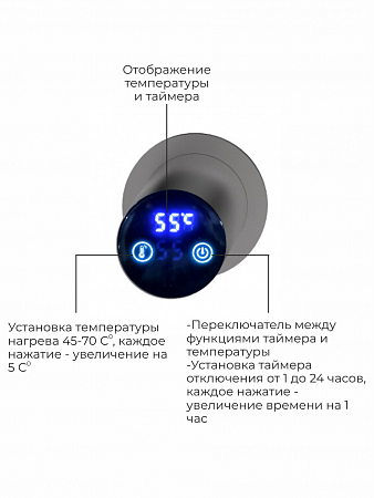 Аккорд П5 500х800 электро Полотенцесушитель TERMINUS Оружейная сталь Великий Новгород - фото 4